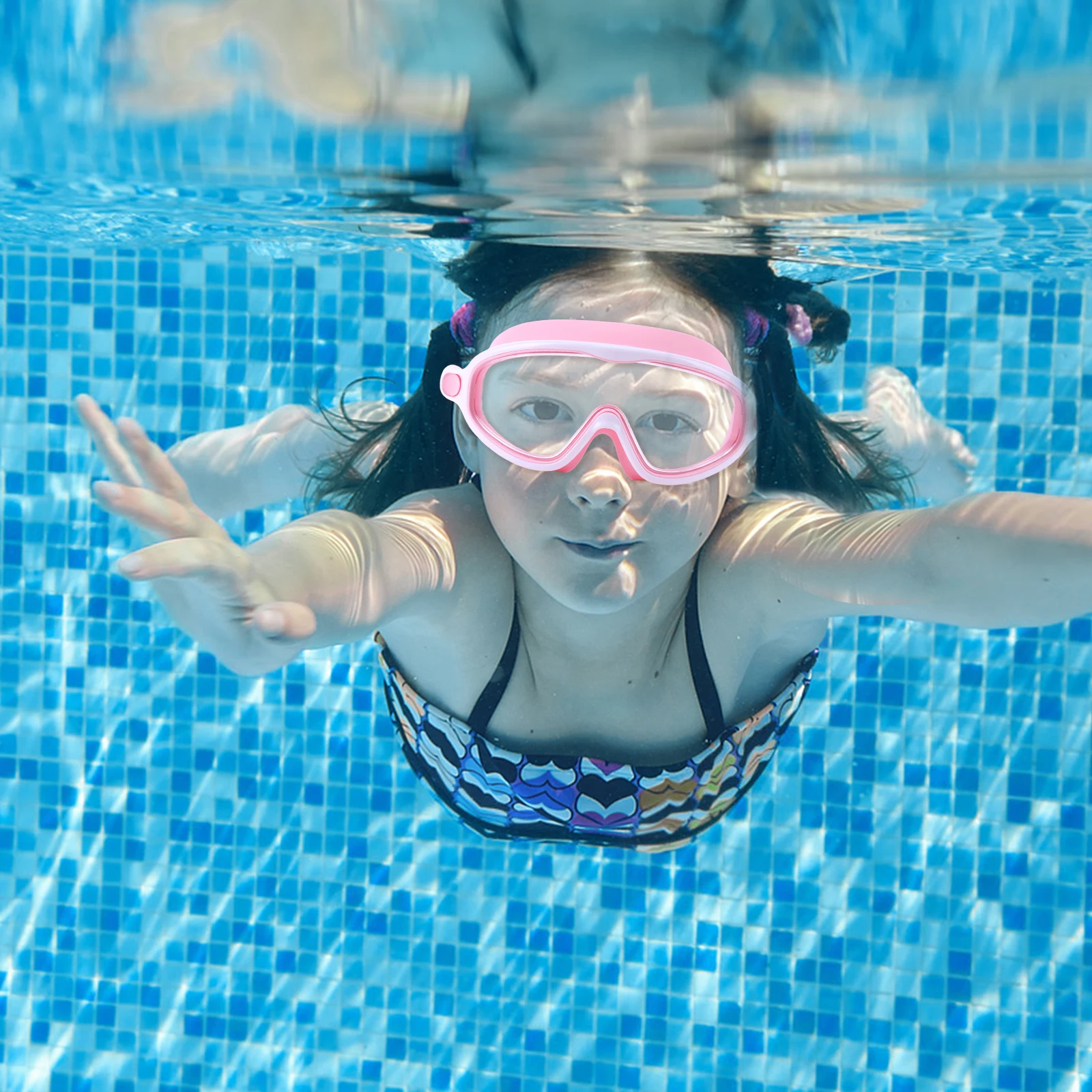 Gafas de buceo HD con tapones para los oídos, gafas de natación transparentes, impermeables, con marco grande, equipo de natación profesional, 2 uds.