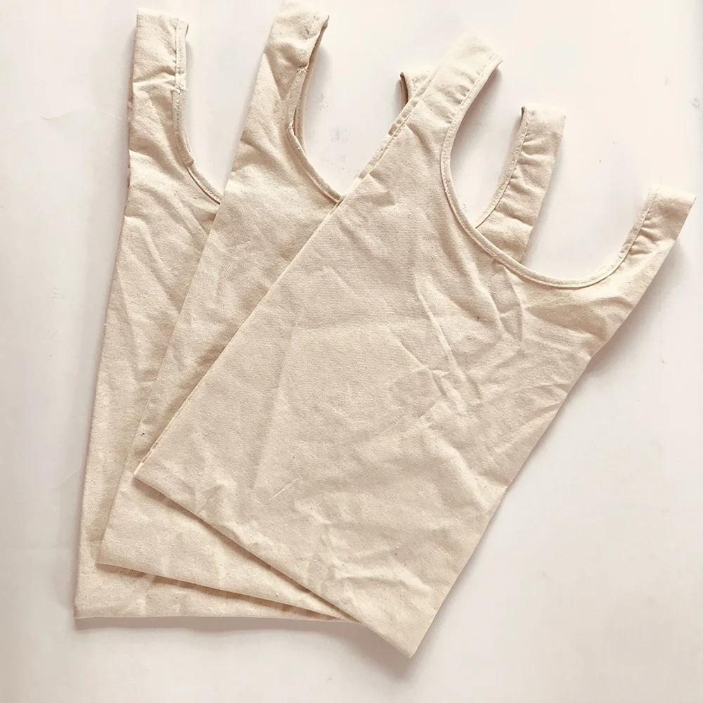 Compact Vest Style Tote Bag Eco-friendly Polyester Cotton Handbag Durable Large Capacity Sturdy Storage Tote Bag with Custom