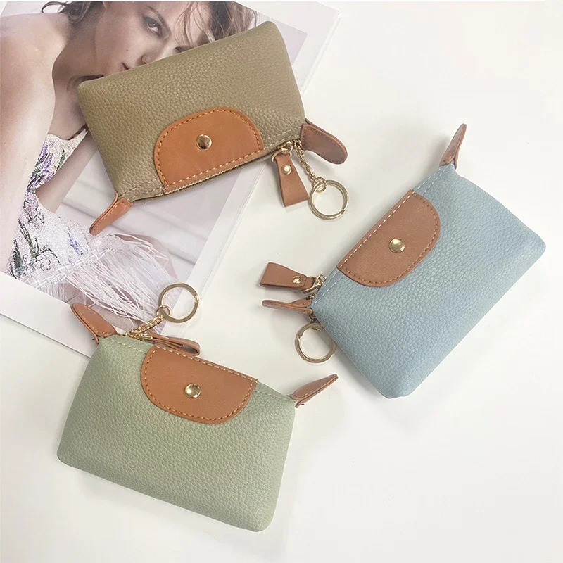 Exquisite Wallet Mini Coin Purse Women Lightweight PU Dumpling Bag Lipstick Earphone Makeup Storage Portable Fashion Moneybag