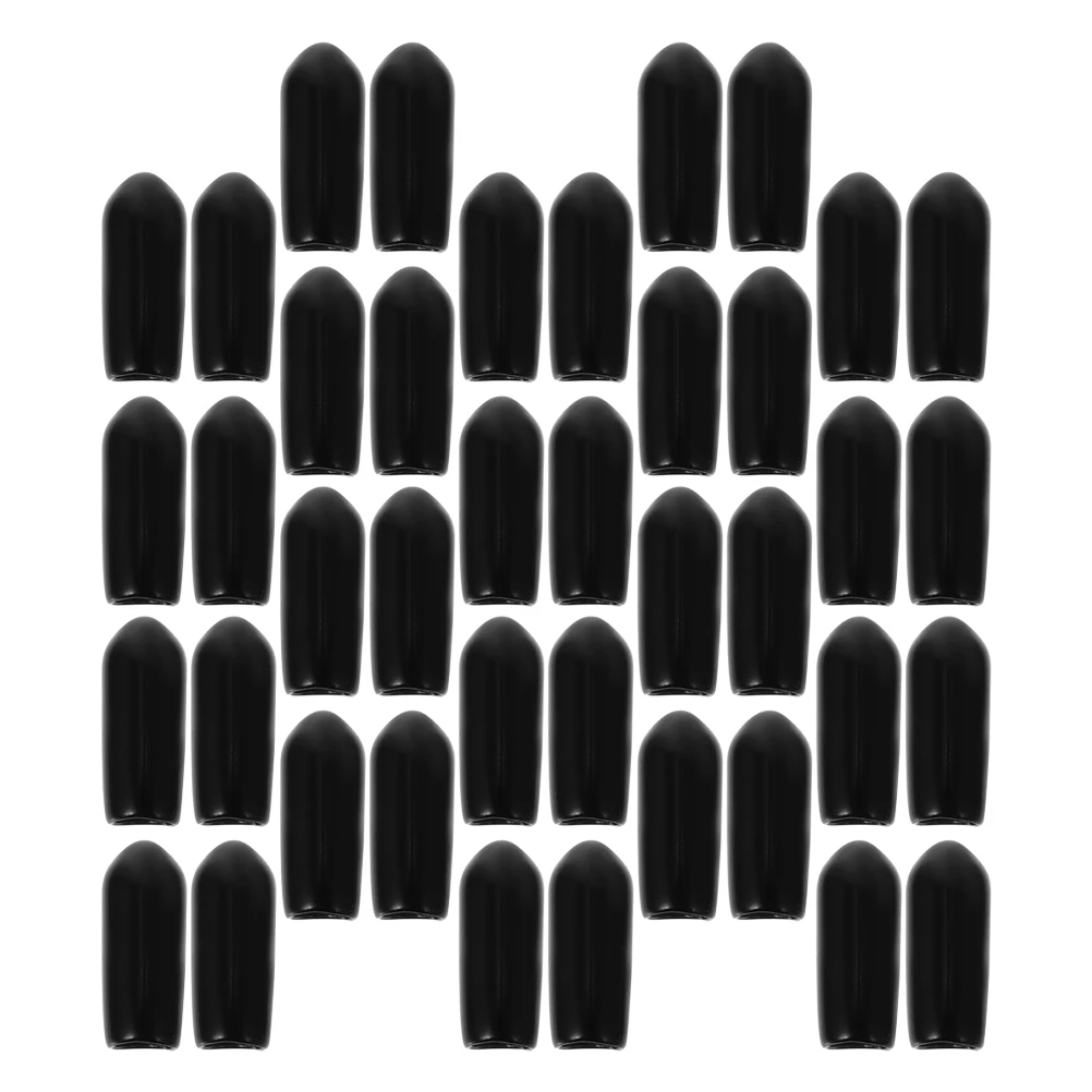 

100 Pcs Headband Accessories Bands Hair Clasp Jewelry Black Rubber Replacement Caps