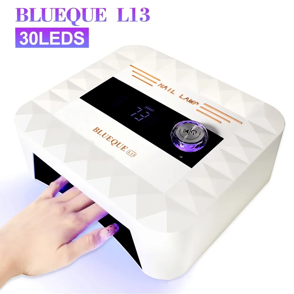 

30 LEDS Nail Dryer Rechargeable Nail Lamp UV Lamp for Curing All Gel Nail Polish Motion Sensing Manicure Pedicure Salon Tool