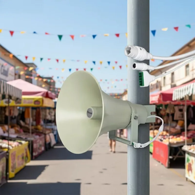 

IP-50HS-BS 50W IP Network Horn Speaker Aluminum Enclosure IP66 Outdoor Horn Speaker SIP Protocol Loudspeaker for Stadium