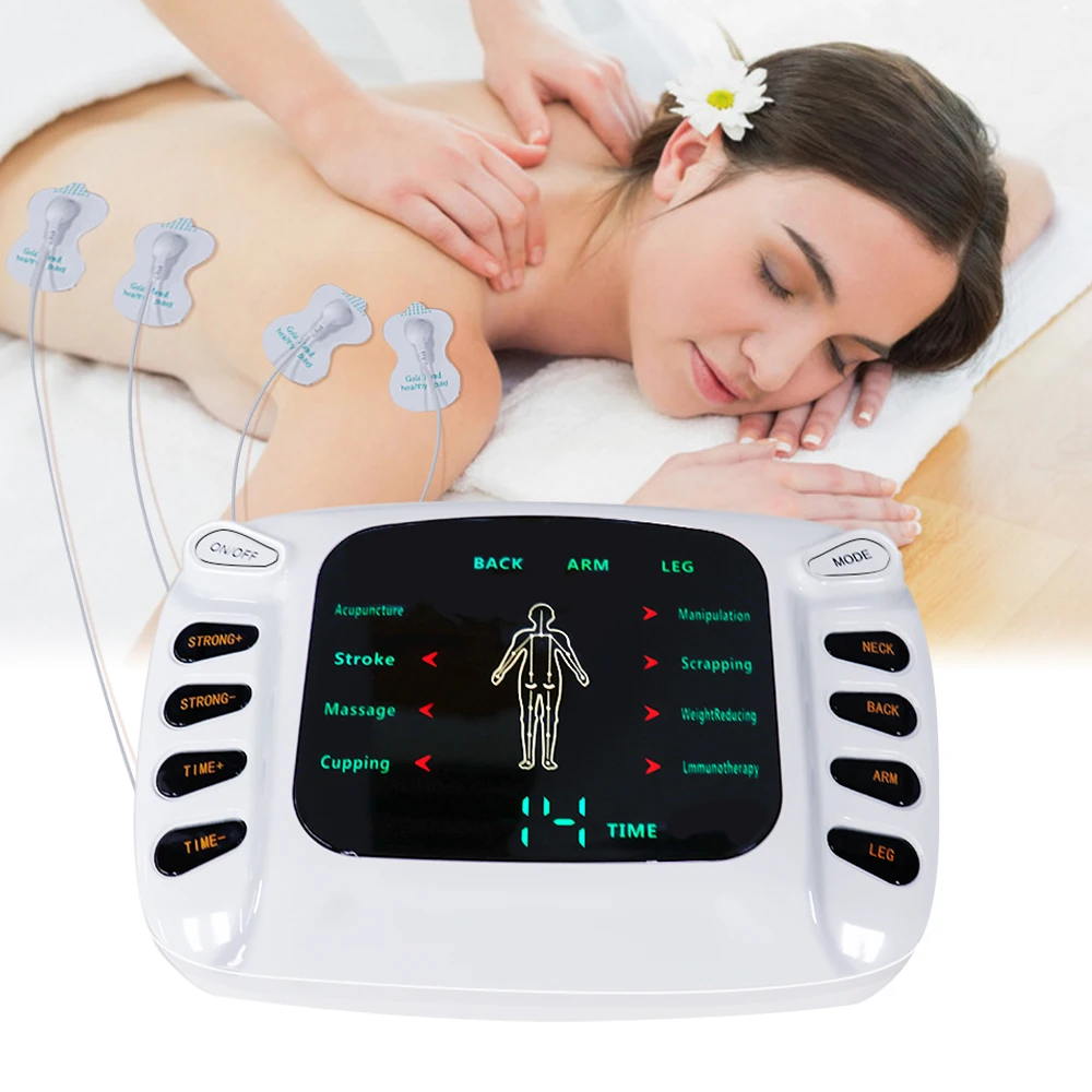 Tens Acupuncture Electronic Pulse Massager EMS Muscle Stimulator Meridian Physiotherapy Apparatus Massager Full Body Relax