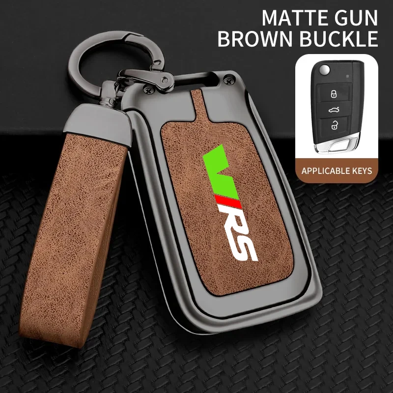Para Skoda VRS Octavia 1 2 3 Rapid Kodiaq Karoq RS Fabia Kamiq Superb aleación de Zinc funda para llave inteligente remota de coche accesorios para