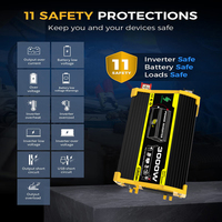 3000W Intelligent Power Inverter DC 12V To AC 110/220V Dual USB Car Charger Converter Modified Sine Wave Portable Power Inverter