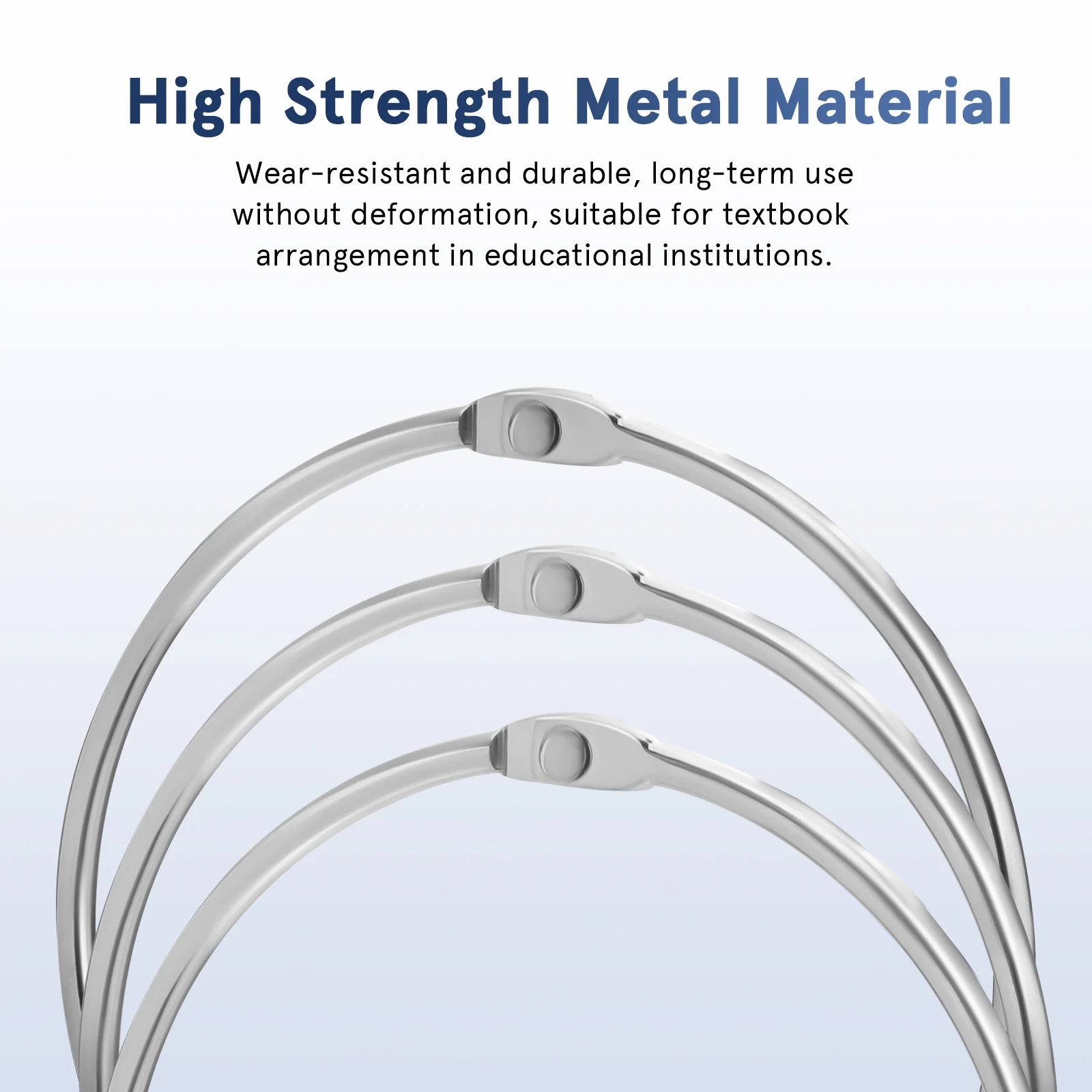 16 anelli raccoglitori in metallo, design circolare apribile in ferro, per presentazioni professionali, organizzazione della carta e nota personale