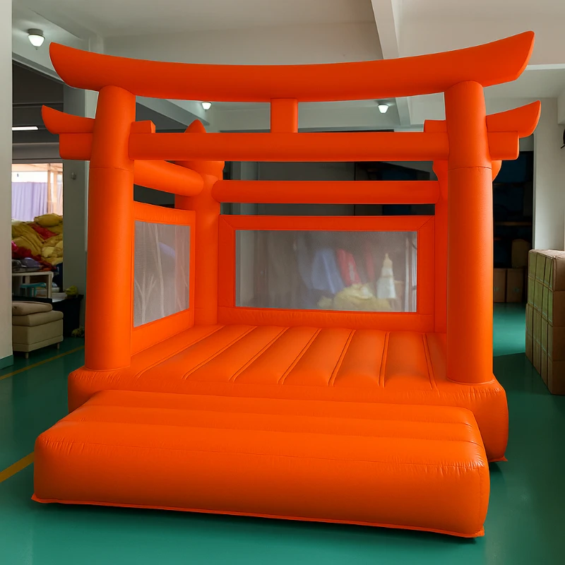 Japanese Shrine Jinja style Bounce House Customized Jumping Bouncy House Castle With Blower For Outdoor Play Festival Commercial