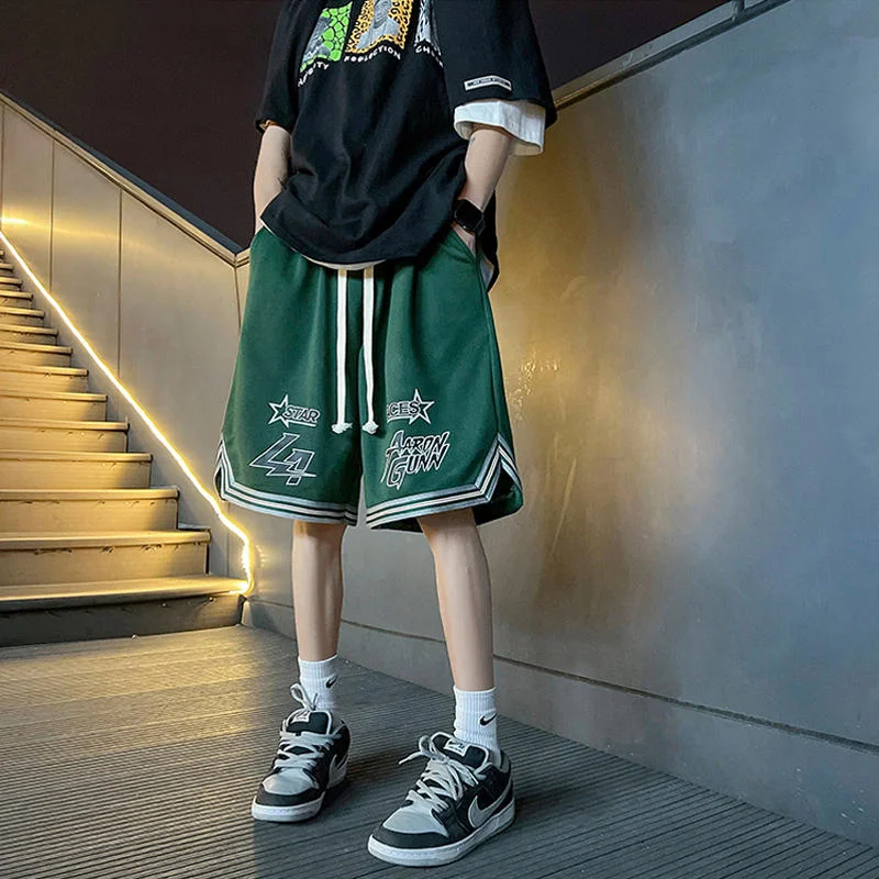 

Мужские летние винтажные бейсбольные шорты в американском стиле, модные повседневные брюки в уличном стиле INS с эффектом потертости