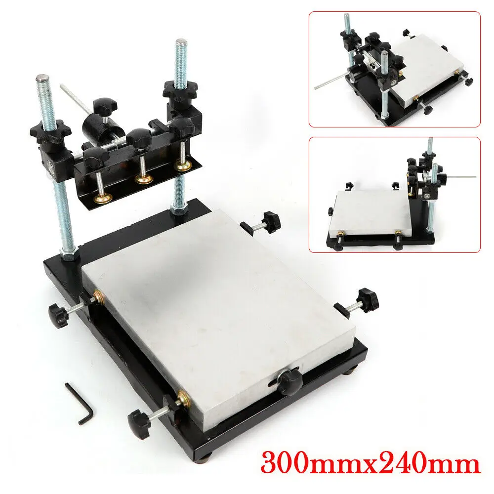 Handleiding Soldeerpasta Printing Machine 0-120Mm Verstelbare Pcb Smt Stencil Printer