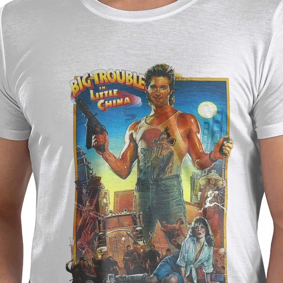 

Big Trouble In Little China 100% Cotton T-Shirt Men's Oversized T Shirts Men Crew Neck Short Sleeve S-6XL