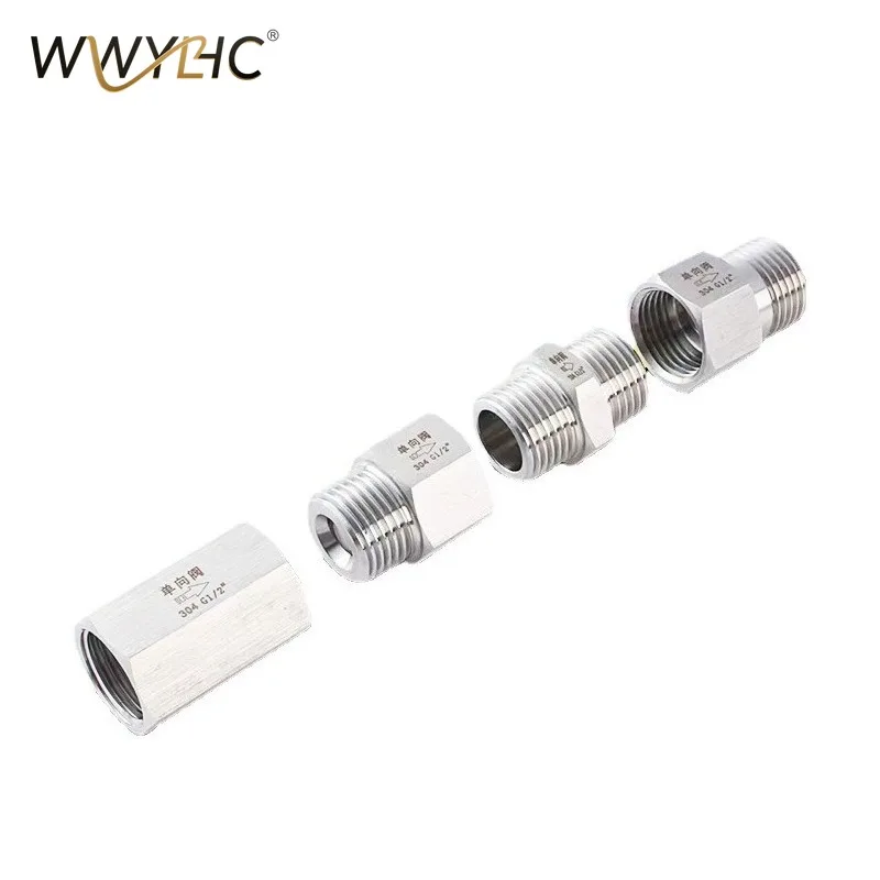 Suitable for G1/2 Four-quarter Stainless Steel High Temperature Check Valve DN15 Mechanical  Pressure 304 Corrosion Resistance