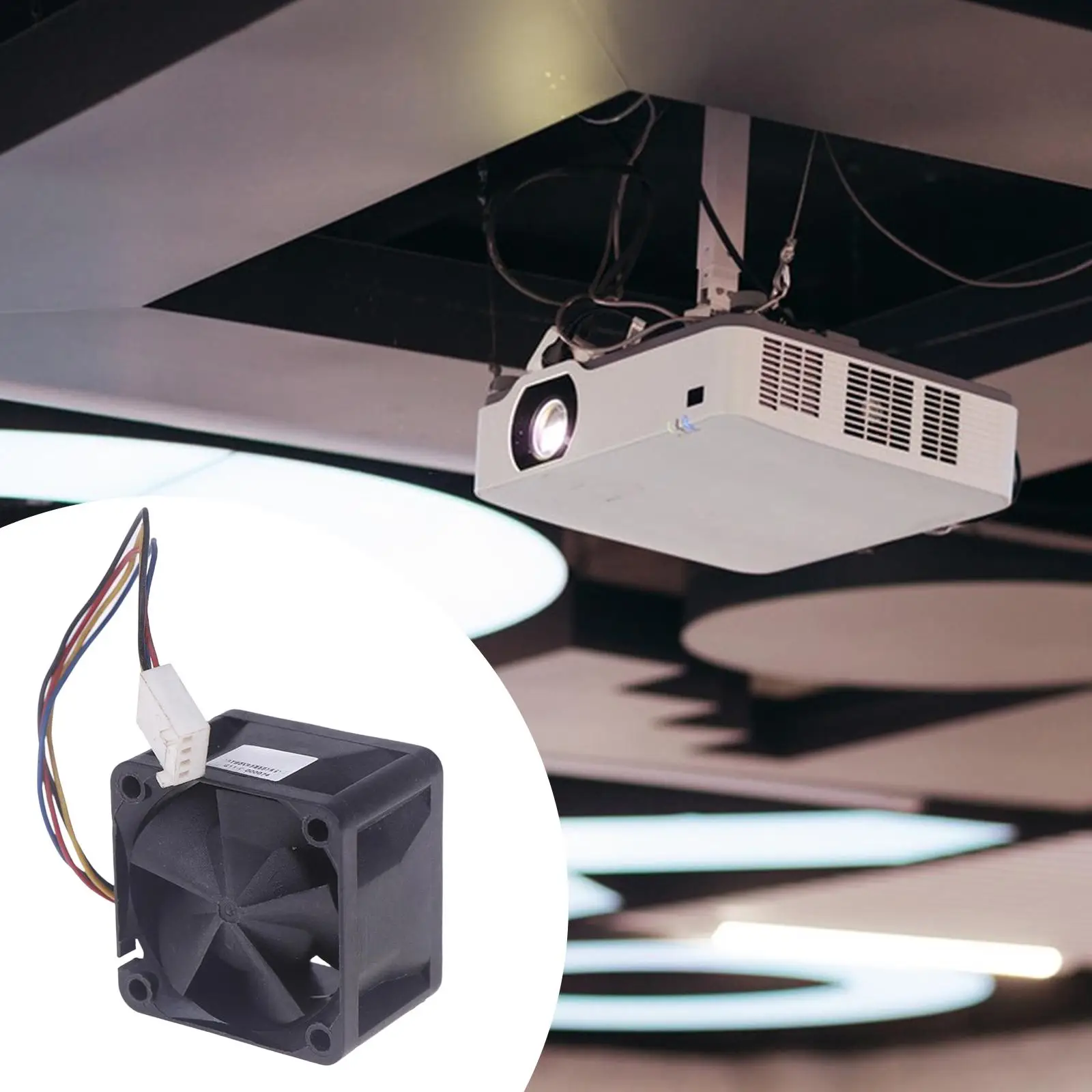40mm Cooling Fan,High Speed Sturdy Easy to Install Lightweight 4 Pin Compact Powerful Double Ball Bearing