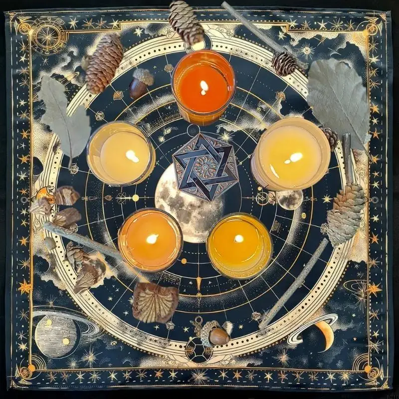 

Tarot Tablecloth Tapestry Moon Planet Altars Cloth Witchcrafts Supplies