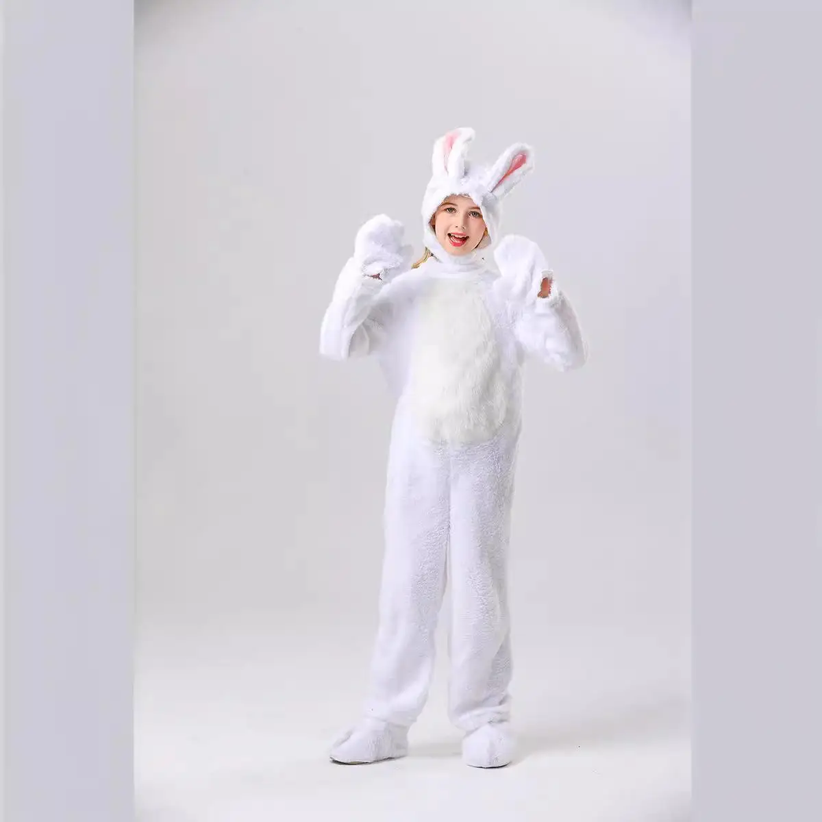 زي أداء للأطفال لعيد الهالوين، بدلة حيوان الأرنب، زي تنكري للحفلات وعروض المسرح