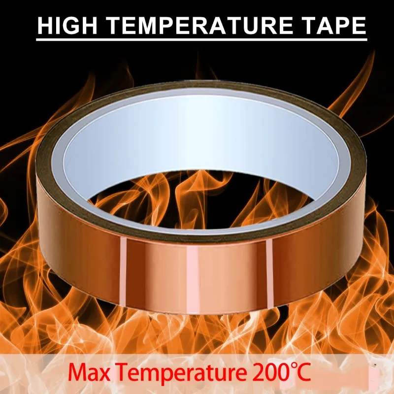 High Temp Heat Resistant Tape Polyimide Adhesive Battery Wire Tapes CPU Circuit Board Protection Electric Insulating Heat Tape