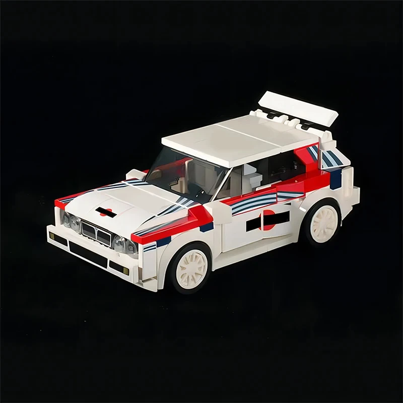 MOC Racing Series Lancia Delta HF Integrale Martini Speed ​​Building Block Car Assembly Toy Children Boy Birthday Gift Set