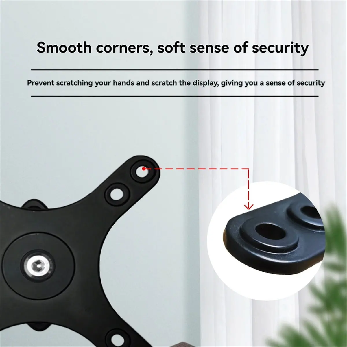 L77A Monitor Mount Stand Wall Mount Arm Hanging Rack, 100x100mm and 75x75mm Support for 10-32 Inch Screen
