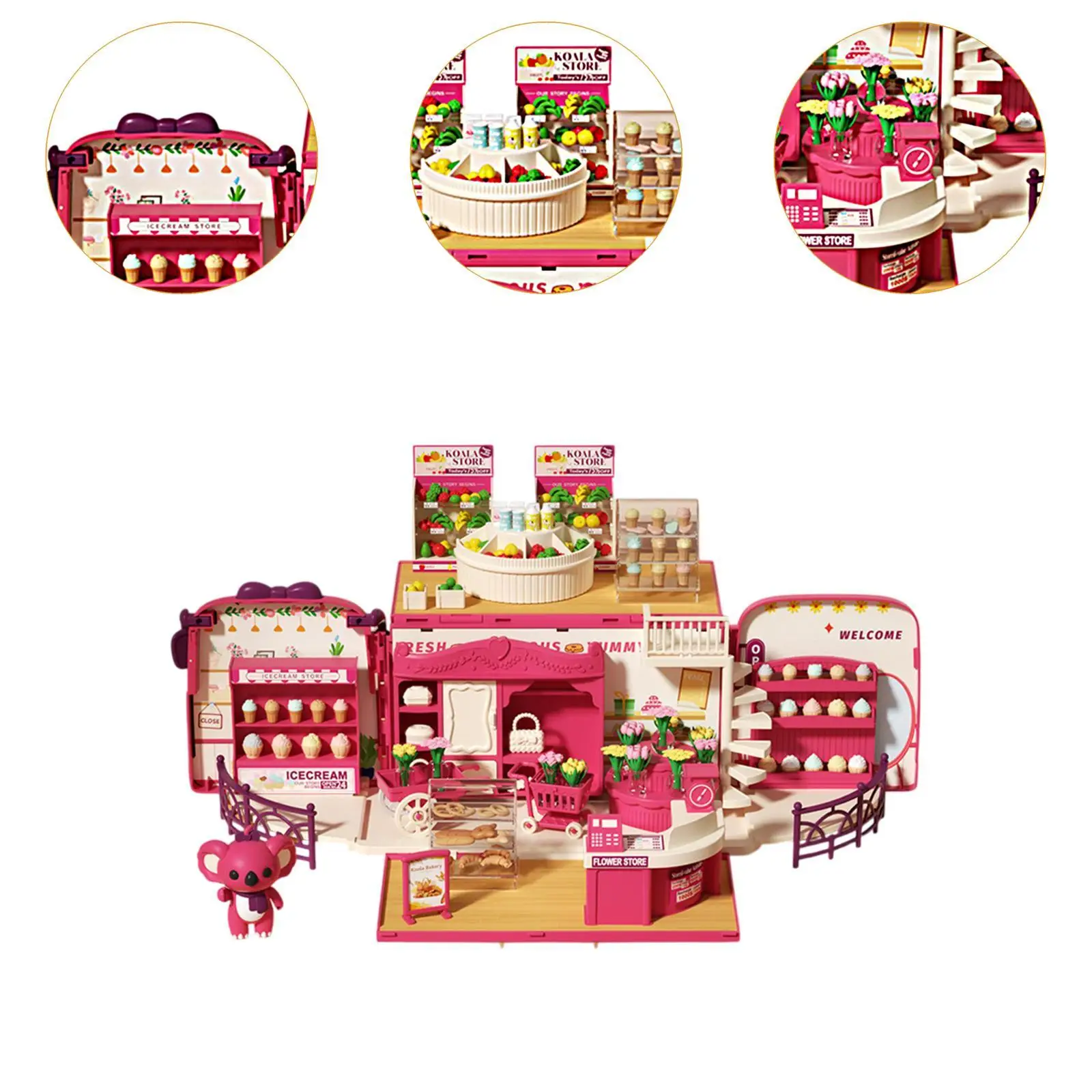 Sac à dos Portable pour maisons de poupée pour filles, sac à dos pour enfants d'âge préscolaire