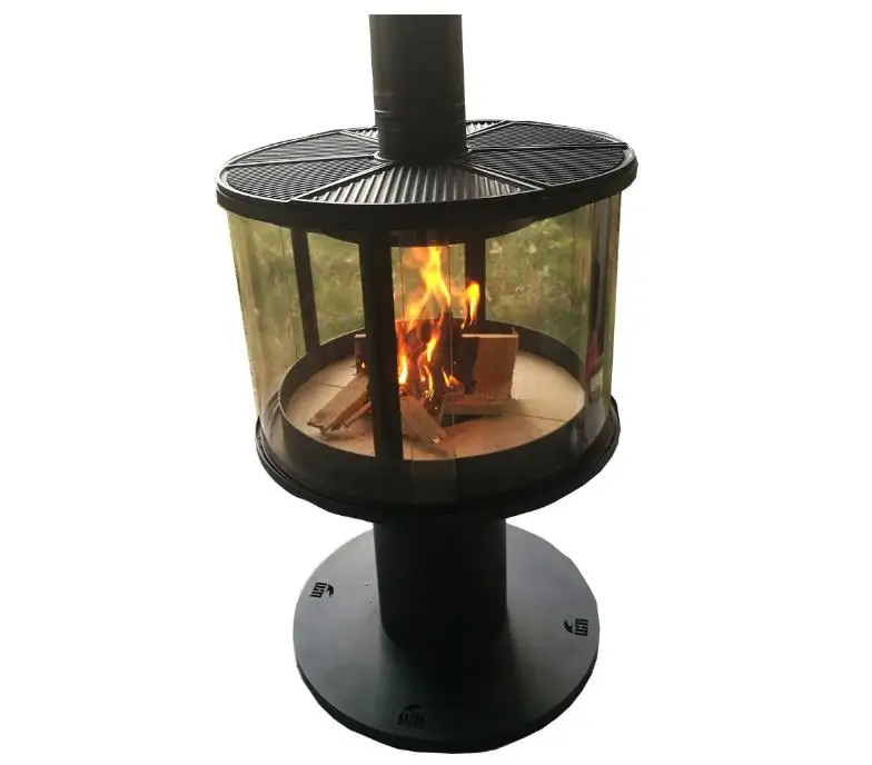 Gran oferta, estufa de leña independiente de fuego Real, chimenea de cocina y calefacción interior para uso doméstico