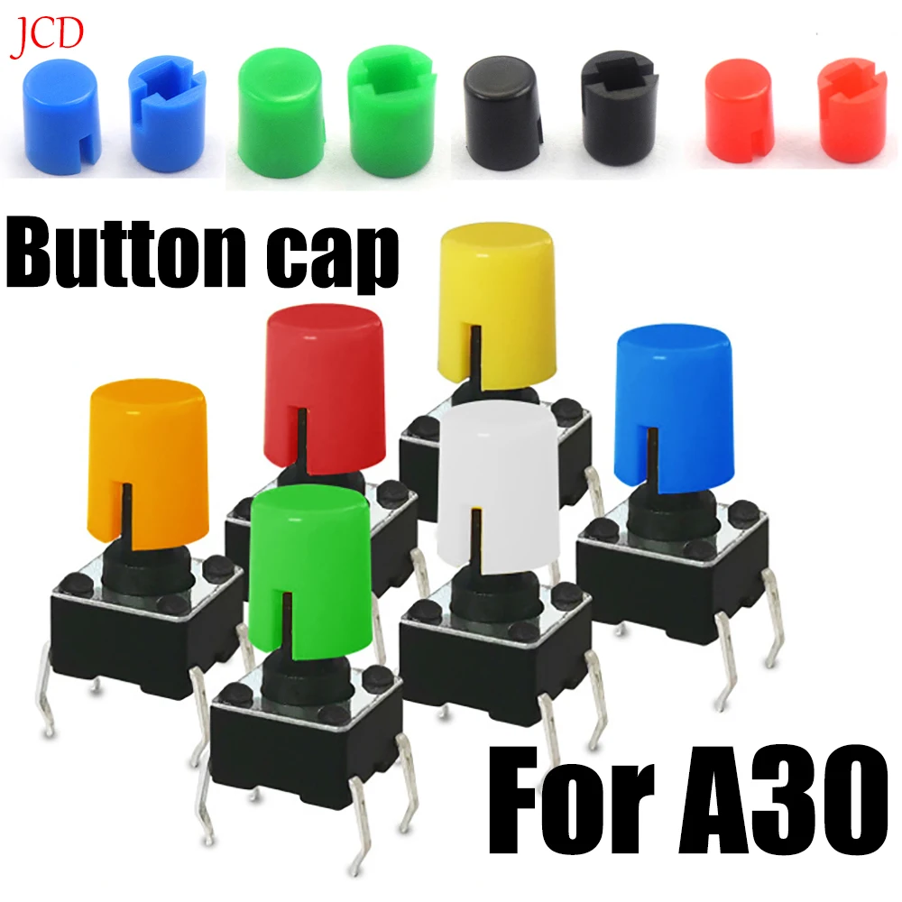 20PCS A30 Button Cap For 6 * 6 * 7.3 Square Head Micro Switch 6 * 6 Touch Switch Reset Button Cap