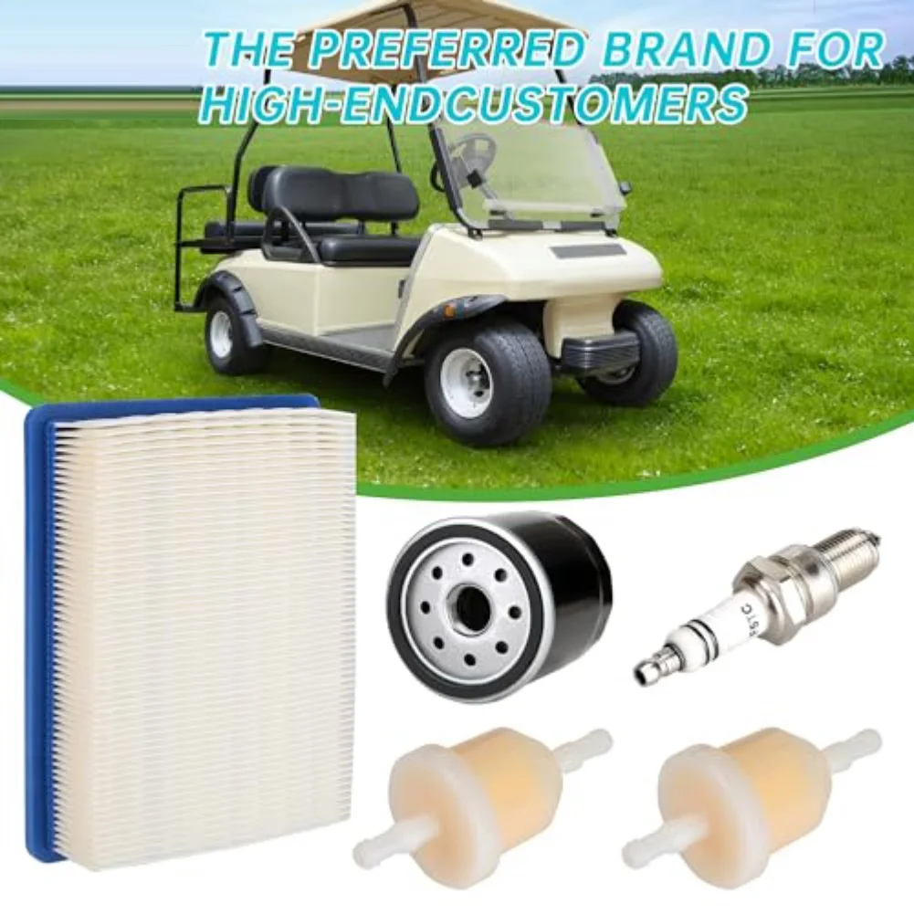 Golf Cart Engine Maintenance Kit with Spark Fuel Air Oil Filters Tailored for DS Models FE290 FE350 to Optimize Engine Function