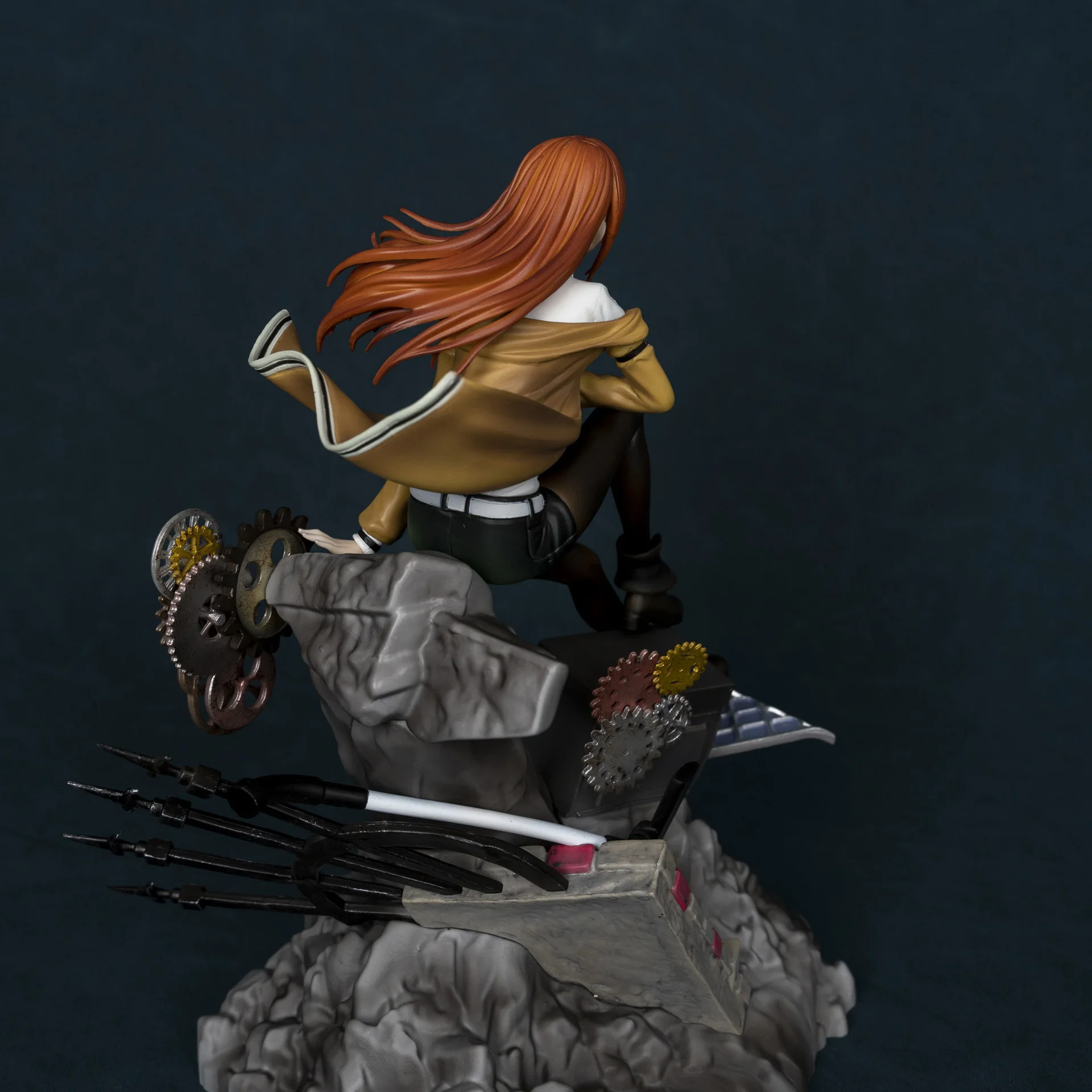 Figurine Steins Gate Makise Kurisu, Posture assise, modèle animé, ornement de bureau, décorations, cadeaux de vacances, jouets pour enfants