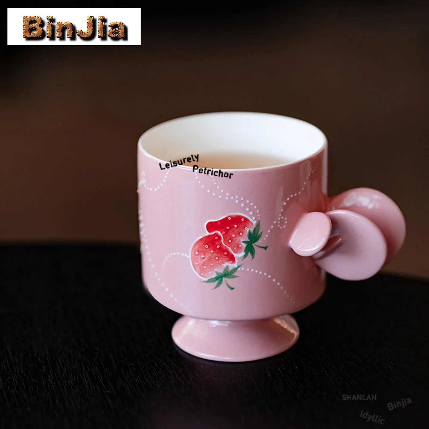 

200 мл фарфоровая кофейная кружка с ручной росписью клубники Arita, чашка для горячего шоколада, кружка для послеобеденного чая, офисная чашка для воды, чайные услуги, ремесло