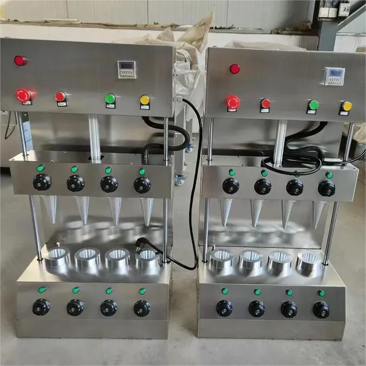 Pie Maker Pizza in India Electric 4 Heads Machine Snack Equipment Biscuit Ice-cream-cone-maker-machine Wafer Cone Making Machine