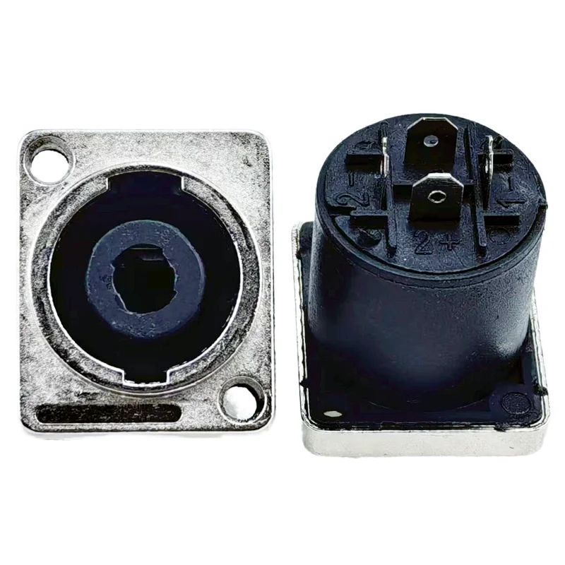 8 PCS MW Audio Metall Kleine Quadratische 4-Pin Lautsprecher Buchse, Bühne Lautsprecher Kabel Stecker Buchse Core lautsprecher Buchse