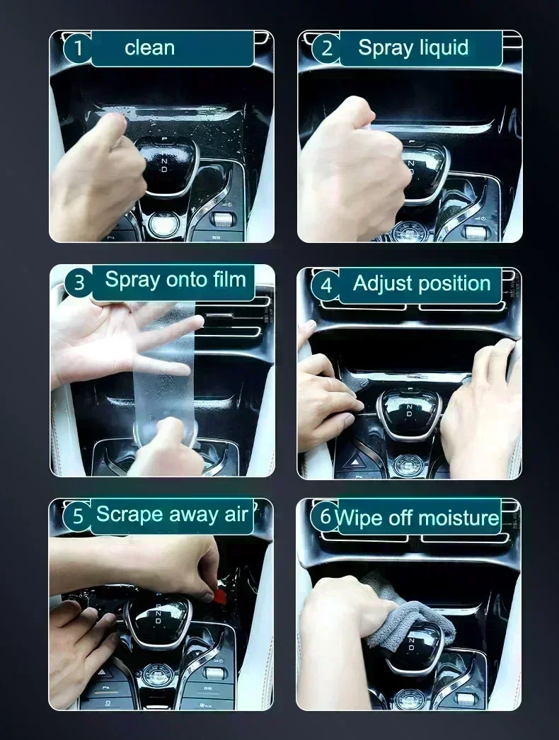 For Geely Coolray 2025 Belgee X50 Tpu Transparent Car Interior Protective Film Sticker Center Console Trim Prevent Scratches #5