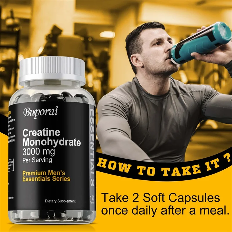 Creatine Monohydrate - Supports Muscle, Cognitive Function, Increases Lean Muscle Mass - Gluten Free
