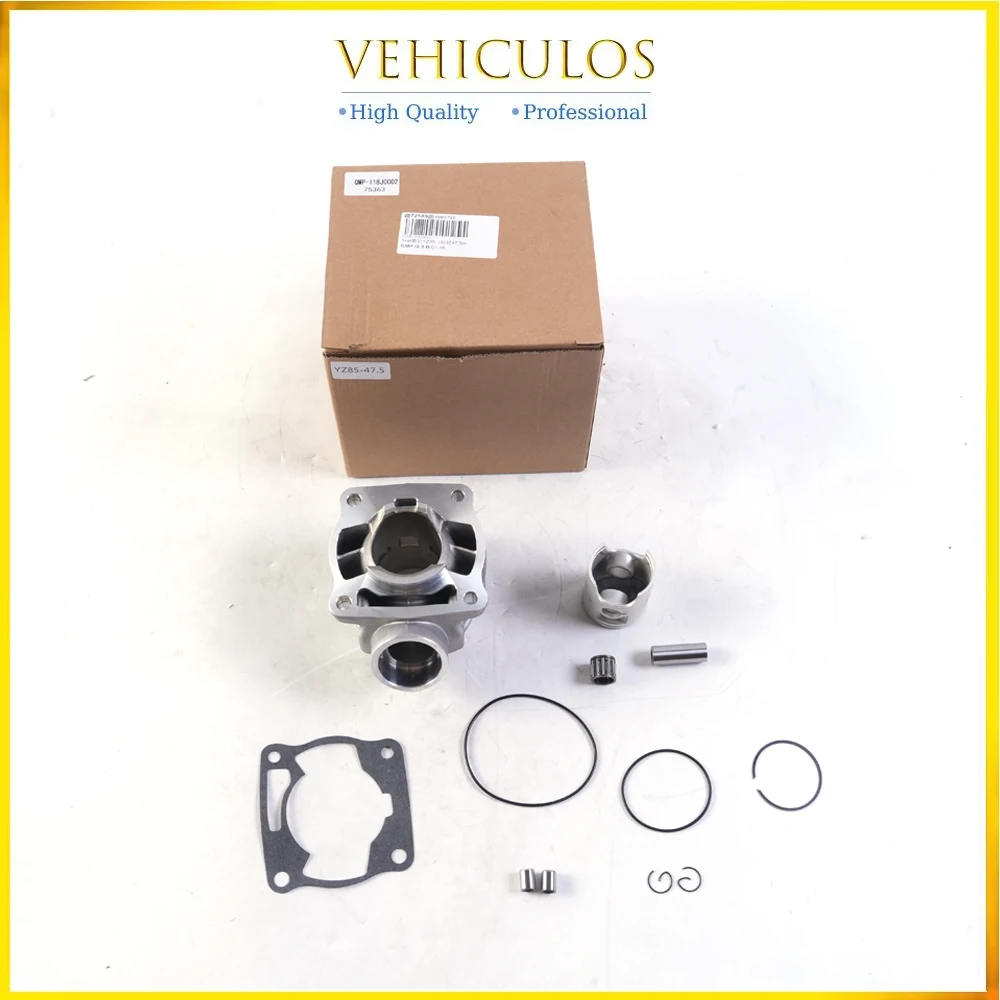 

1 комплект мотоциклетных прокладок поршневых колец цилиндра для Yamaha YZ85 2002-2018, диаметр 47,5 мм, высококачественные аксессуары для мотоциклов, запчасти