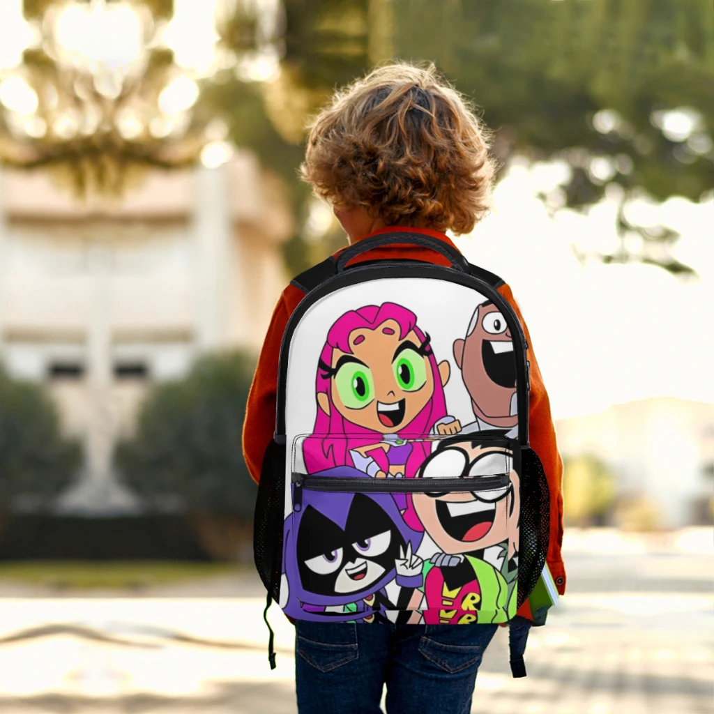 teen titans picture Versatile Backpack Large Capacity Waterproof Backpack Washable Computer Bag Unisex