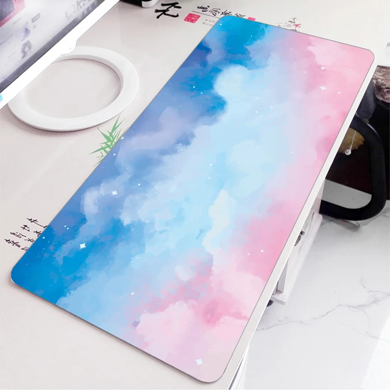 

Pink Blue Cloud Pretty Beautiful Office Work Mousepad Table Mat Mouse Pad Keyboard Carpet Desktop mat