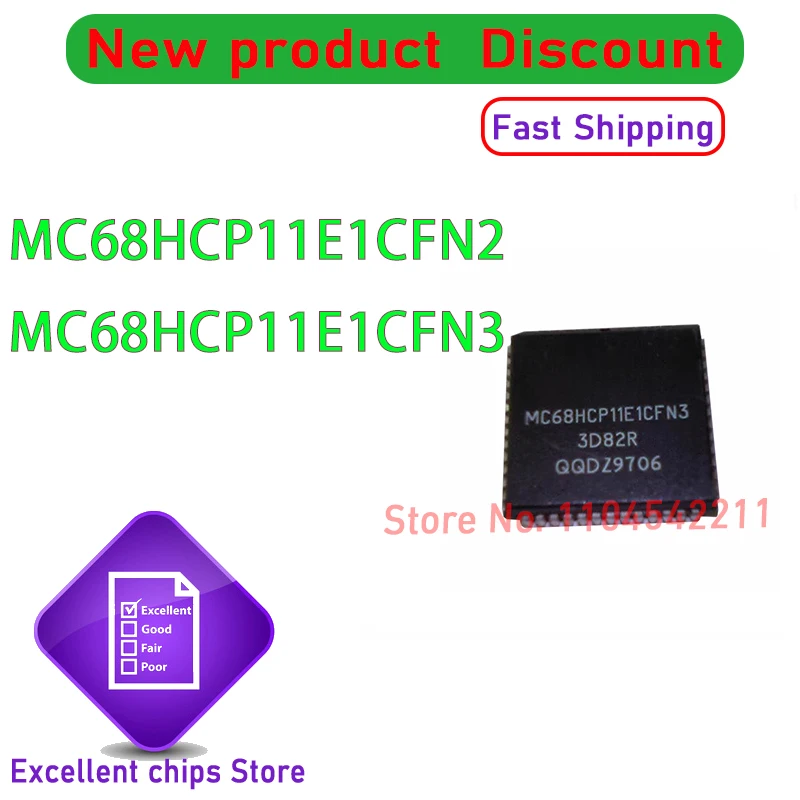 (5piece) 100% New MC68HCP11E1CFN2 MC68HCP11E1CFN3 MC68HCP11E1 PLCC-52 Chipset