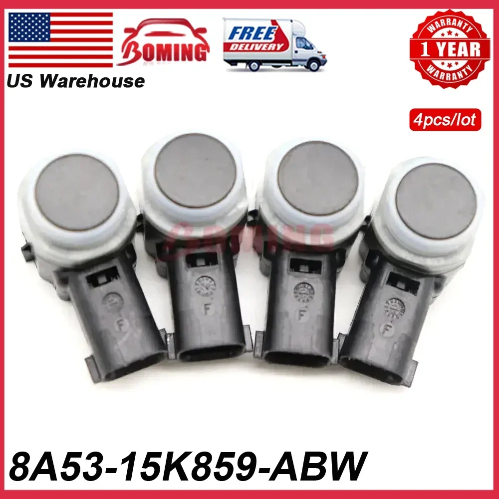 4PCS New Car PDC Assist Parking Sensor 8A53-15K859-ABW For Ford Focus Taurus 2.0L 3.5L 2009-2014 8A5Z-15K859-LA 8A53-15K859-AB