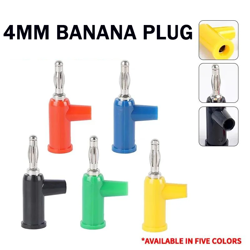 

20Pcs 4mm Banana Plug Gun-Type Re-Insertab Safety Retractable Stackable Male Banana Plug Electrical connectors DIY assembly Tool