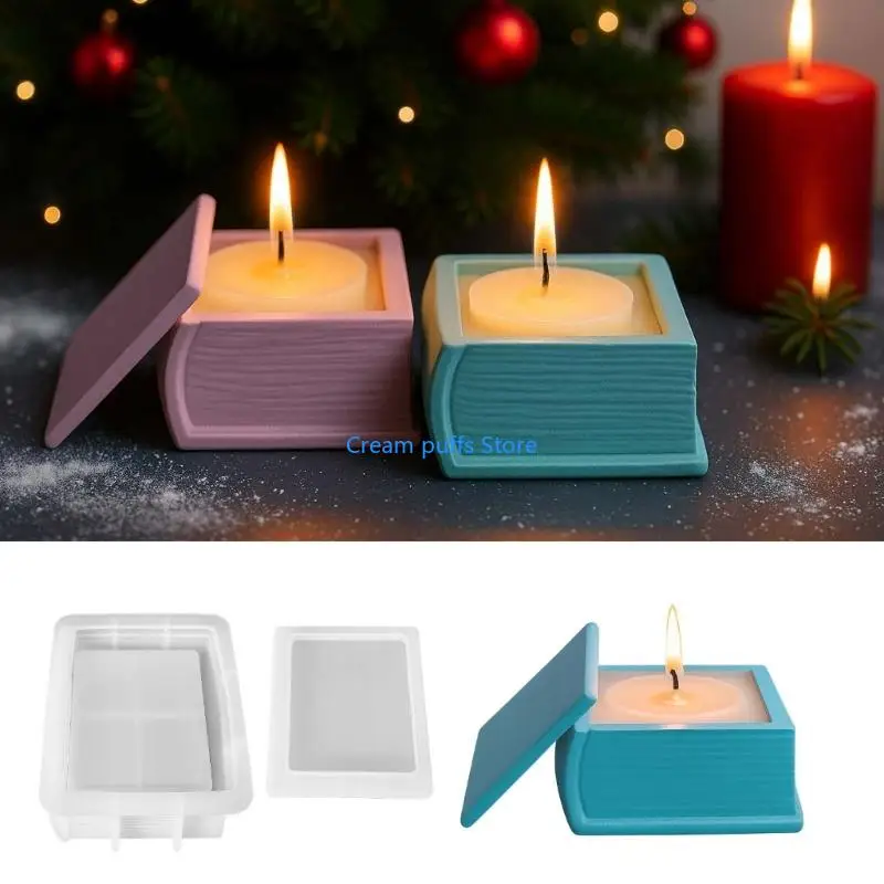 50LE Reusable Book Shaped Silicone Jewelry Mold For Resin Art Making Decorative Organizers Safe Nontoxic Material