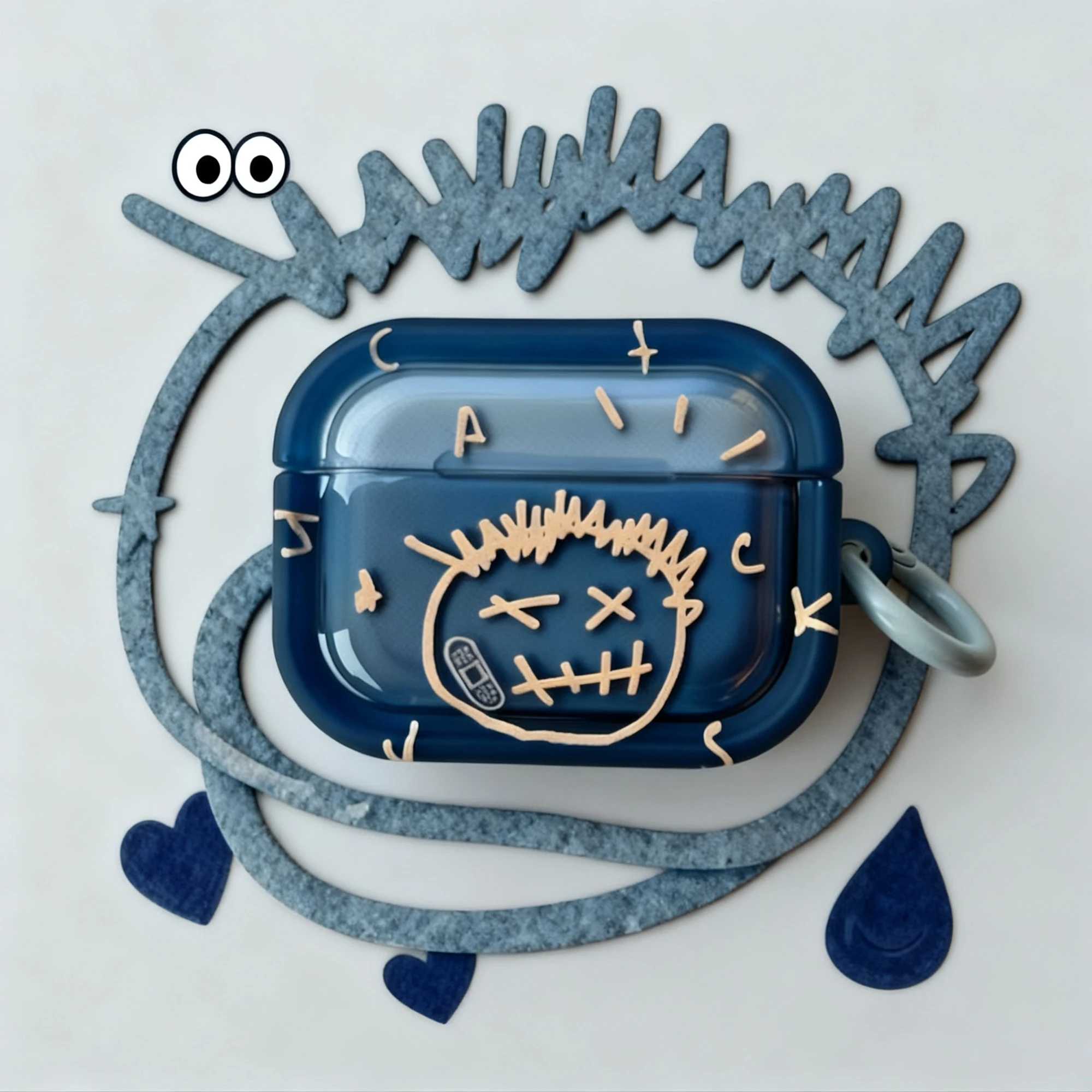 Étui AirPods Pro 3 Pro3 2025, Graffiti créatif, Coque d'écouteurs en TPU pour AirPods 4 3 2 1 Pro 2 avec crochet