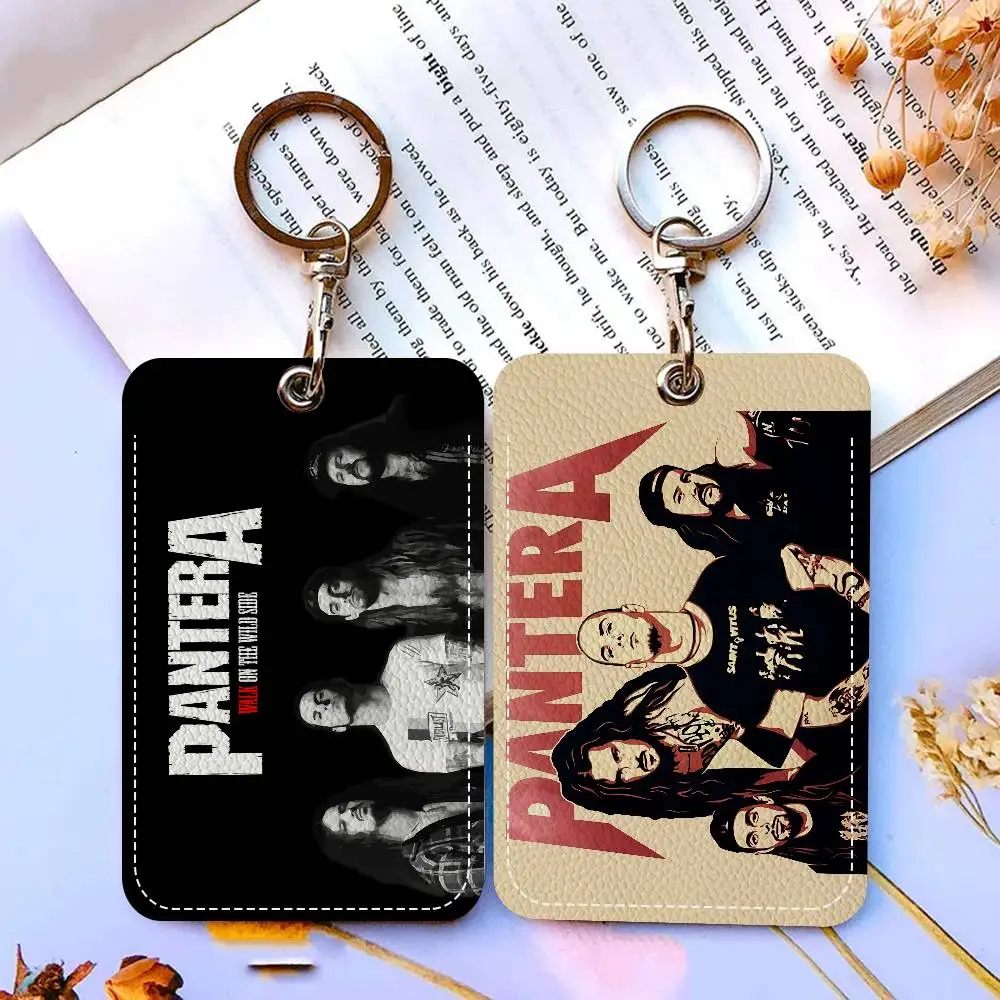 

Классический металлический брелок-картхолдер P-Pantera из искусственной кожи, 1 шт., для ключей, брелок для дверных замков, брелок для пропусков, чехол для ID-карт