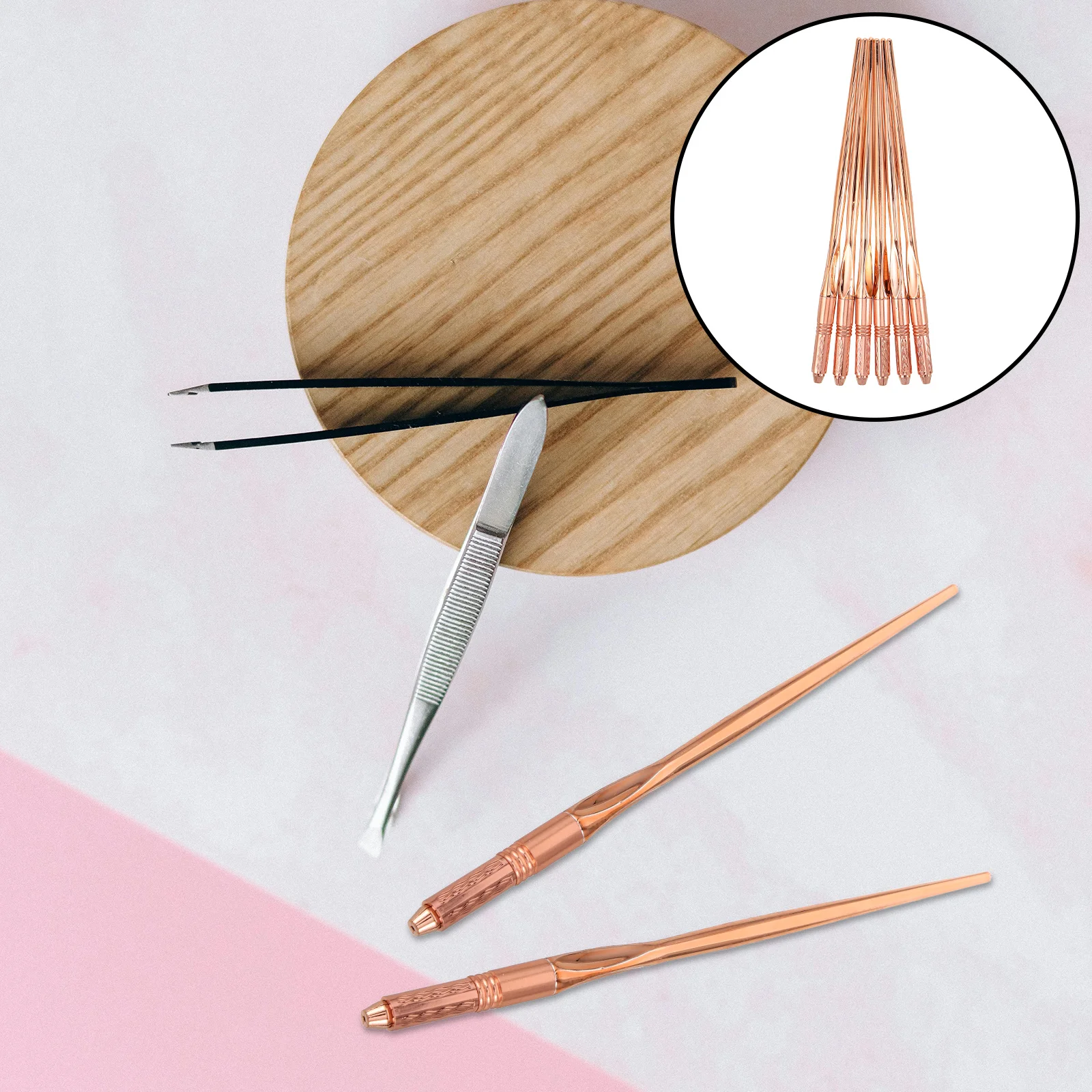 

6 шт., ручка для микроблейдинга, ручное микролезвие для татуировки бровей, портативный прецизионный ручной инструмент для салонов-инструмент для формирования бровей для