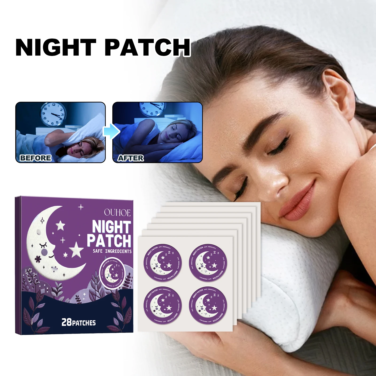 Botanical Cartoon Sleep Patches • Calming & Relaxing • Soothing • Gentle Care for a Peaceful and Restful Sleep