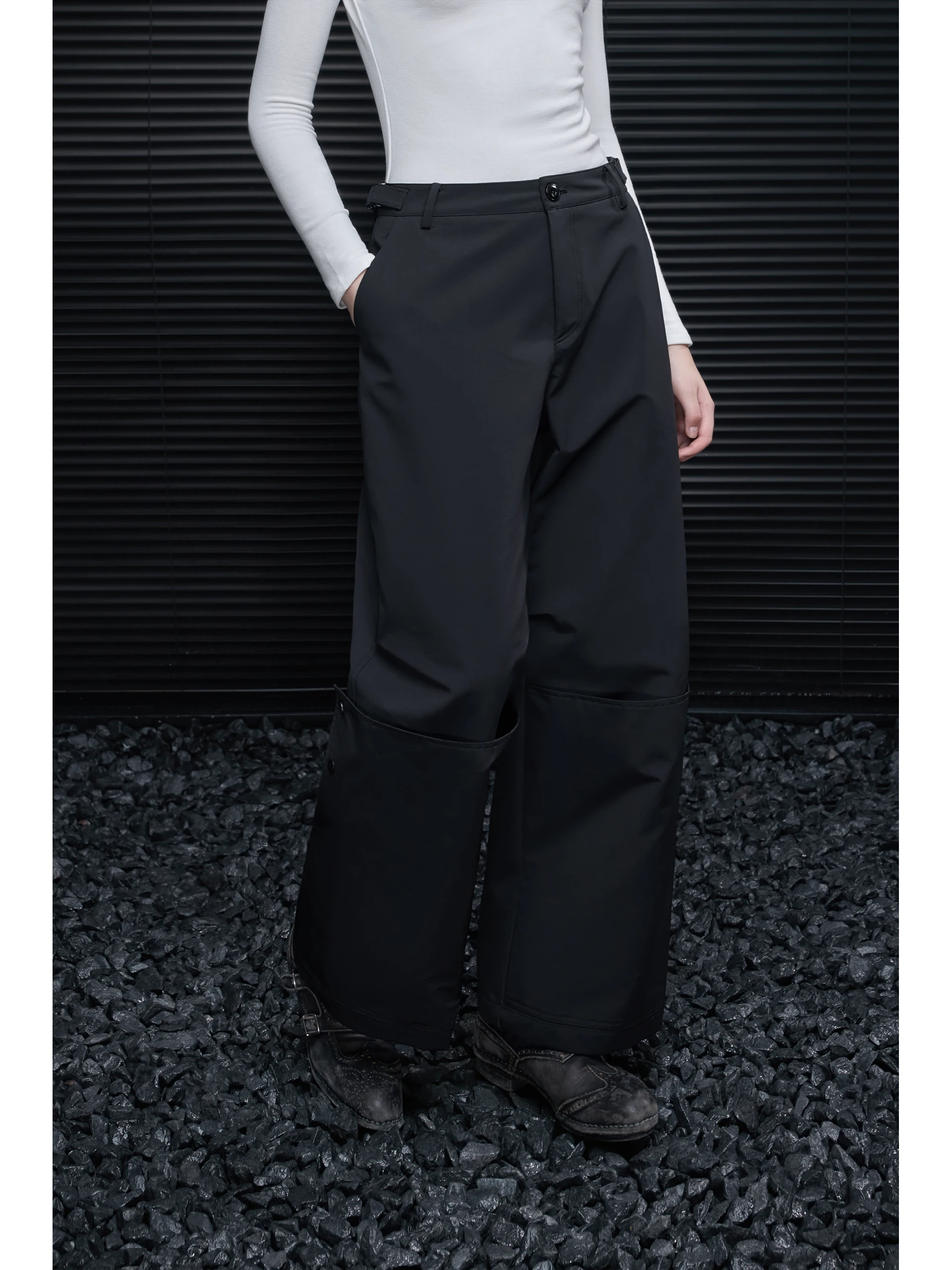 

Свободные прямые черные повседневные брюки для женщин, осенняя новинка, широкие брюки в расслабленном стиле, премиум-класс, повседневные брюки с эффектом высокого качества