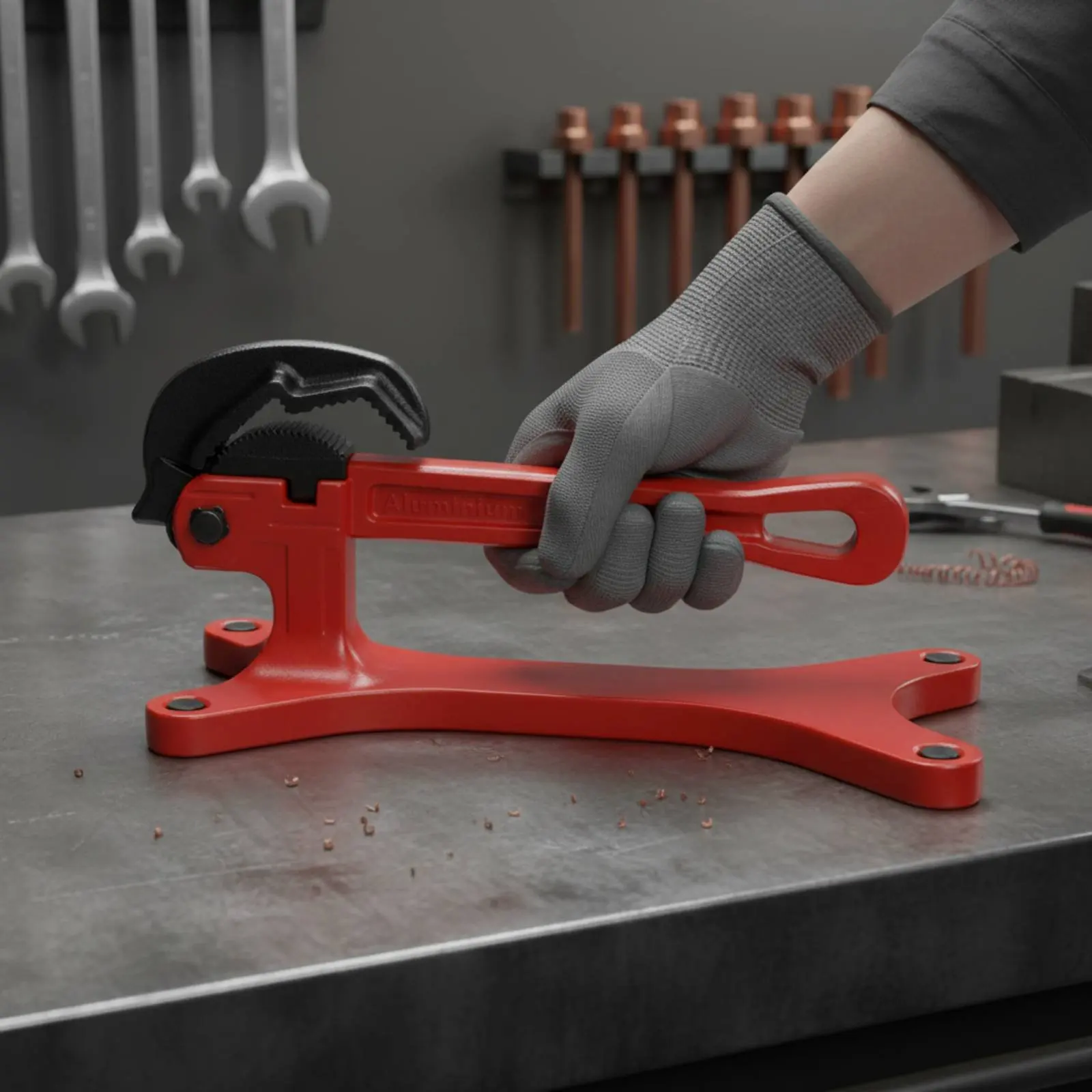 Self-Locking Pipe Wrench Portable Self-Adjusting Pipe Wrench Hand Tool Heavy Duty Anti-Slip Teeth for Workshop view 2