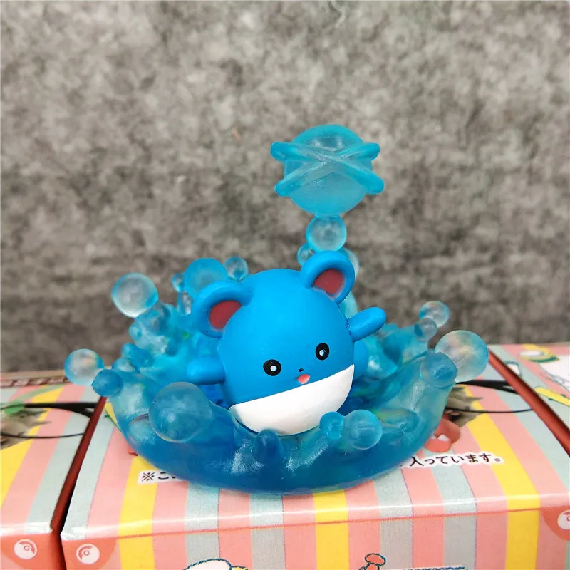 포켓몬 블라인드 박스 장난감 크리스탈 기본 장면 애니메이션 피규어 피카추 인형 선물 장난감 수집 장식품 어린이 선물