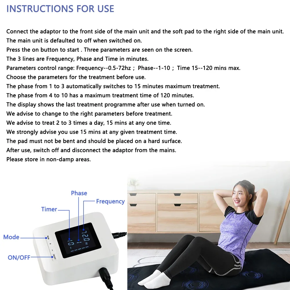 PEMF Magnetic Therapy Device for Enhance Micro-circulation Natural Healing PEMF Therapy Mat