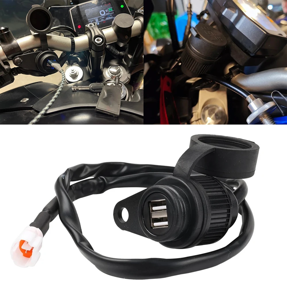 Motorcycle Dual USB Interface Charging Adapter Suitable For Kawasaki VERSYS X300