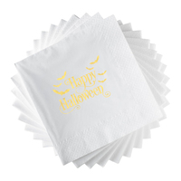 50Pcs  33x40CM  3-layer Gold foil napkin Noble Soft  Popular for Home Use