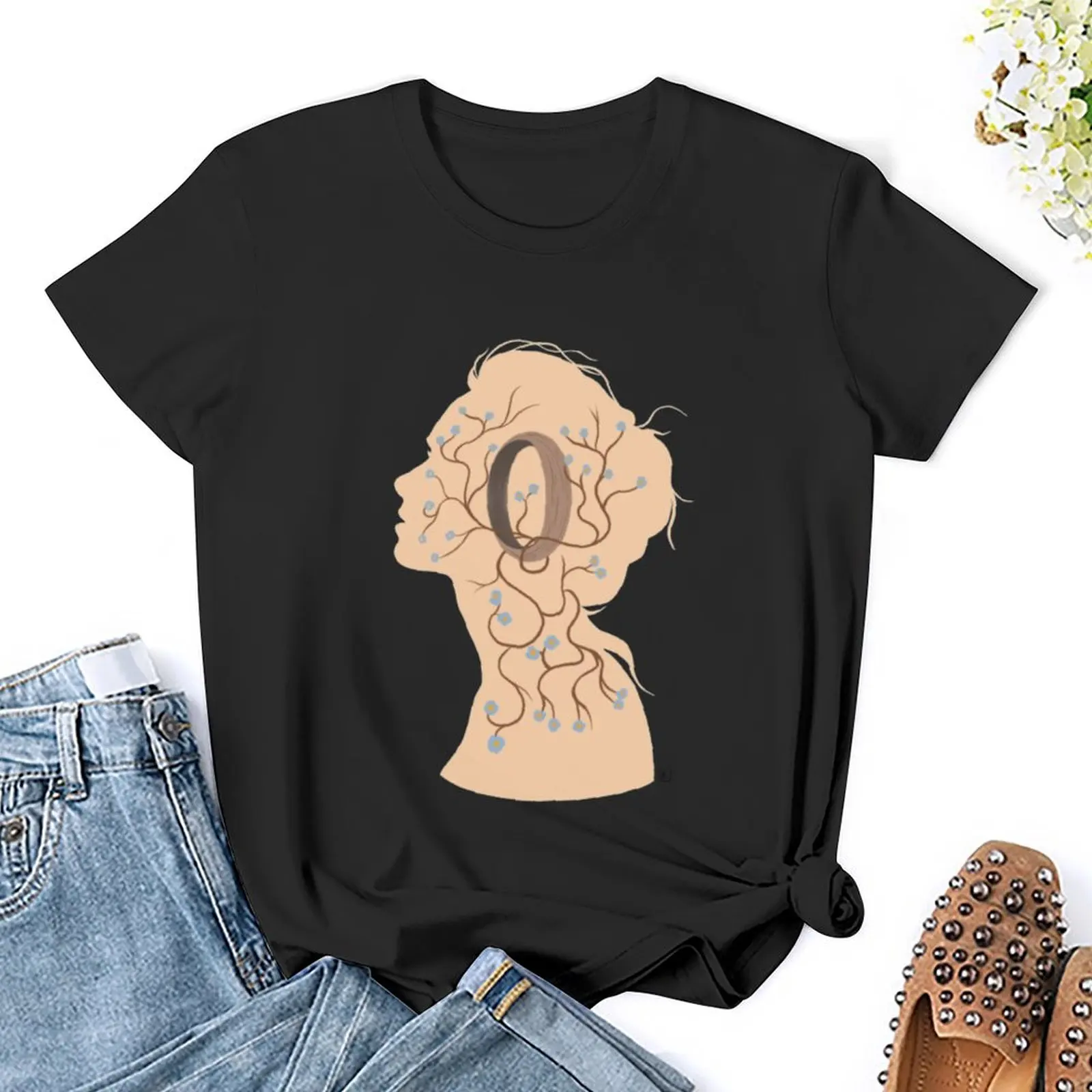 T-shirt graphique imprimé animal pour femmes, je me souviens de toi, chemise pour filles, t-shirts mignons