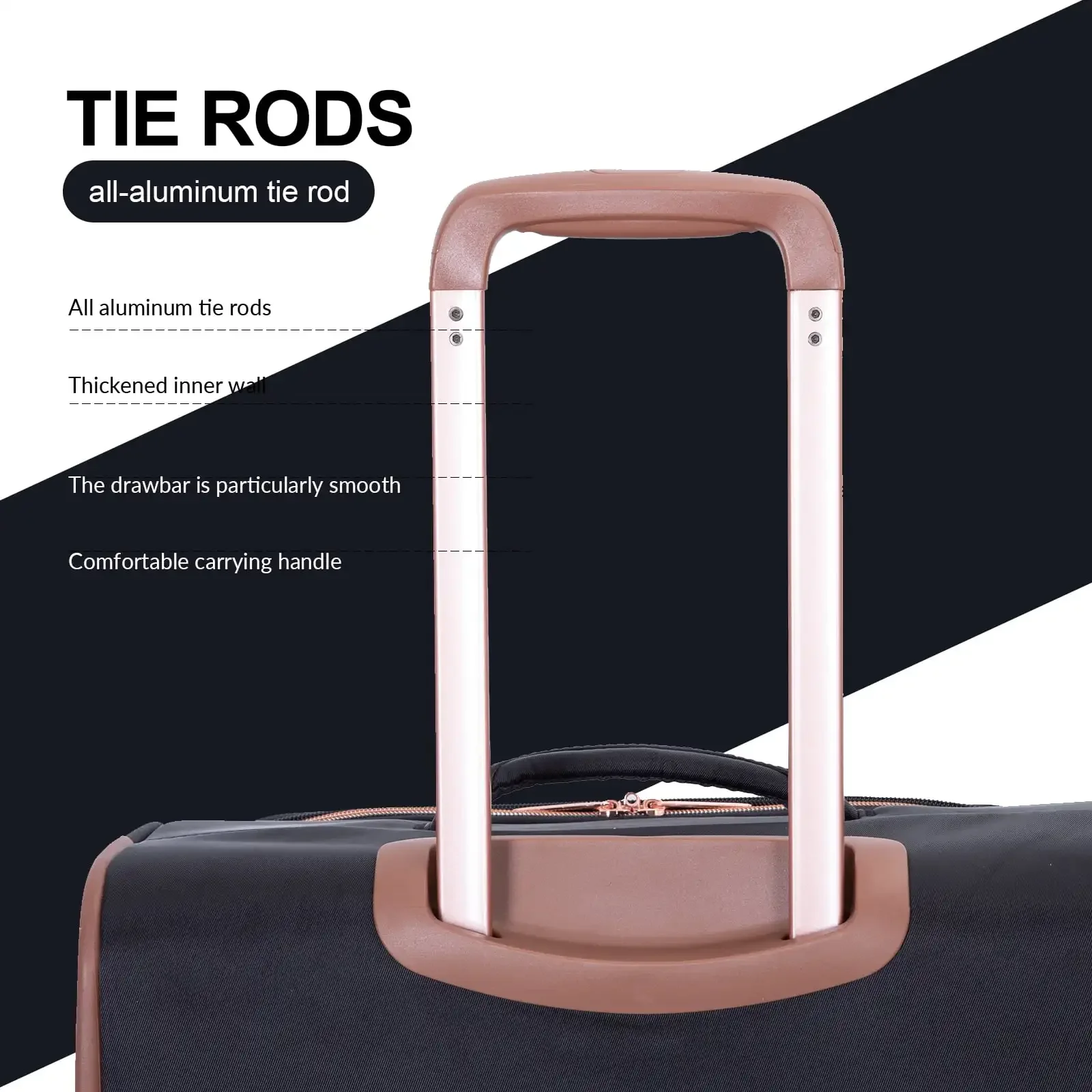 2 Piece Carry On Luggage Softside Lightweight Suitcase with Spinner Wheels